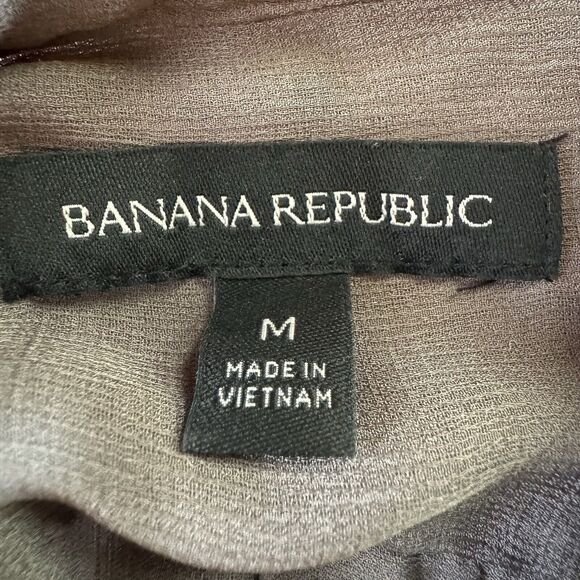 Banana Republic Accordion Ruffle Collar Shimmer Size Medium - Picture 3 of 14